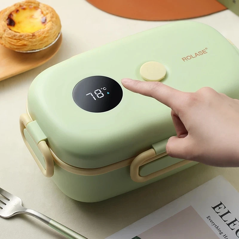 Baby Food Warmer - กล่องข้าวกลางวันฉนวนกันความร้อนกล่องพลาสติกสำหรับผู้ชายผู้หญิงเด็กกล่องอาหารอัจฉริยะแสดงอุณหภูมิ