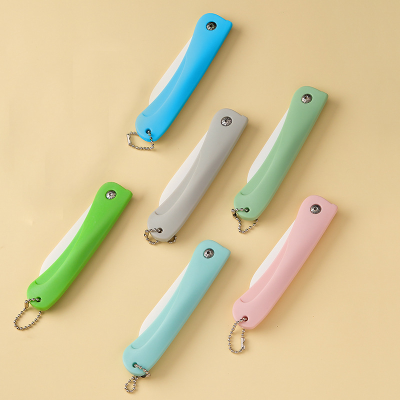 Baby Food Scissors - มีดเซรามิก เครื่องมือตัดขนาดเล็กสำหรับครัว มีดพับแบบพกพา มีดเซรามิกอเนกประสงค์สำหรับใช้ในครัวเรือน มีดผลไม้เซรามิกแบบพกพา