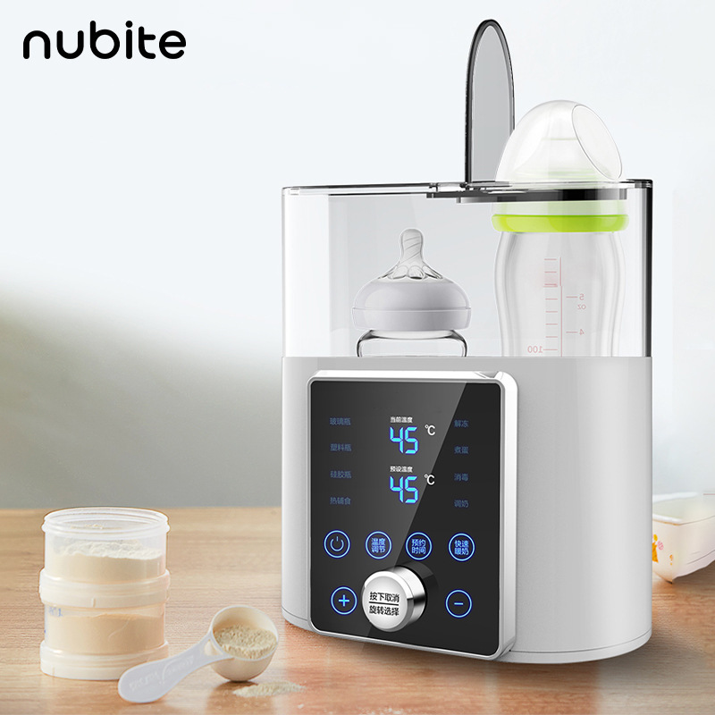 Baby Food Warmer - เครื่องอุ่นขวดนมมัลติฟังก์ชั่น เครื่องทําความร้อน ฆ่าเชื้อ 8-in-1 เครื่องอุ่นนมอย่างรวดเร็วพร้อมตัวจับเวลานมแม่หรือสูตรเหมาะกับ 2