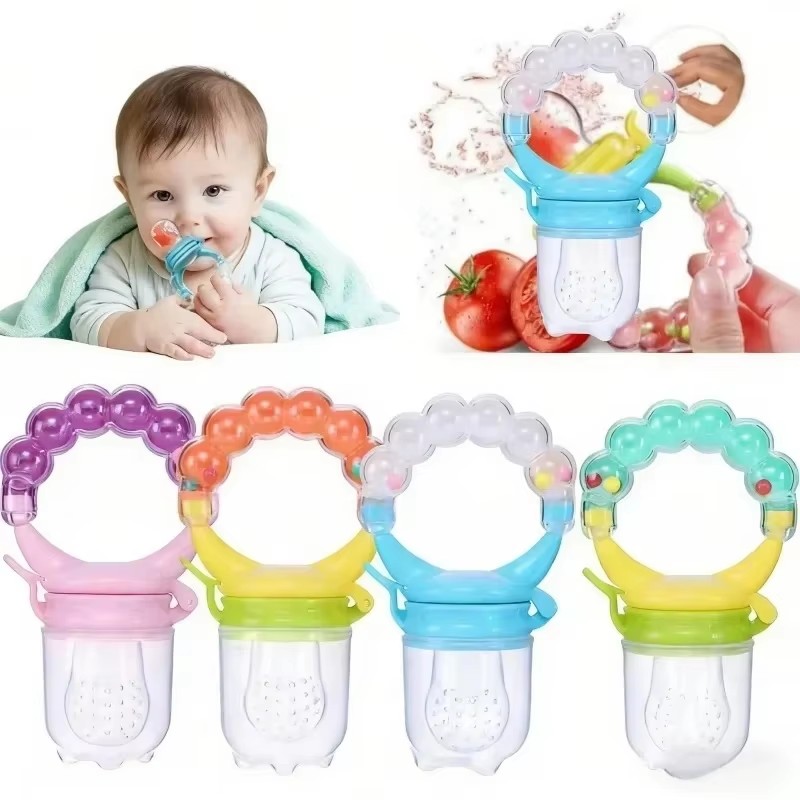 Baby Food Vegetables - 1/2/3 ชิ้น ช้อนป้อนอาหารเด็กพร้อมกระดิ่ง ที่คีบผลไม้ ที่ดูดน้ำผลไม้ จุกนมหลอก