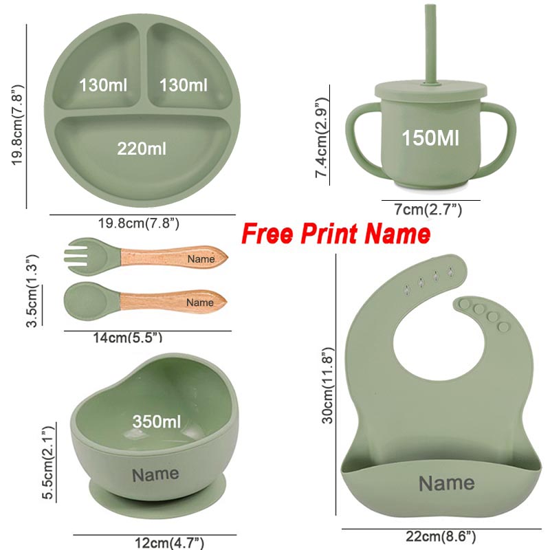 6 ชิ้นซิลิโคนบนโต๊ะอาหารสําหรั - Baby Food Menu บทวิจารณ์และราคา