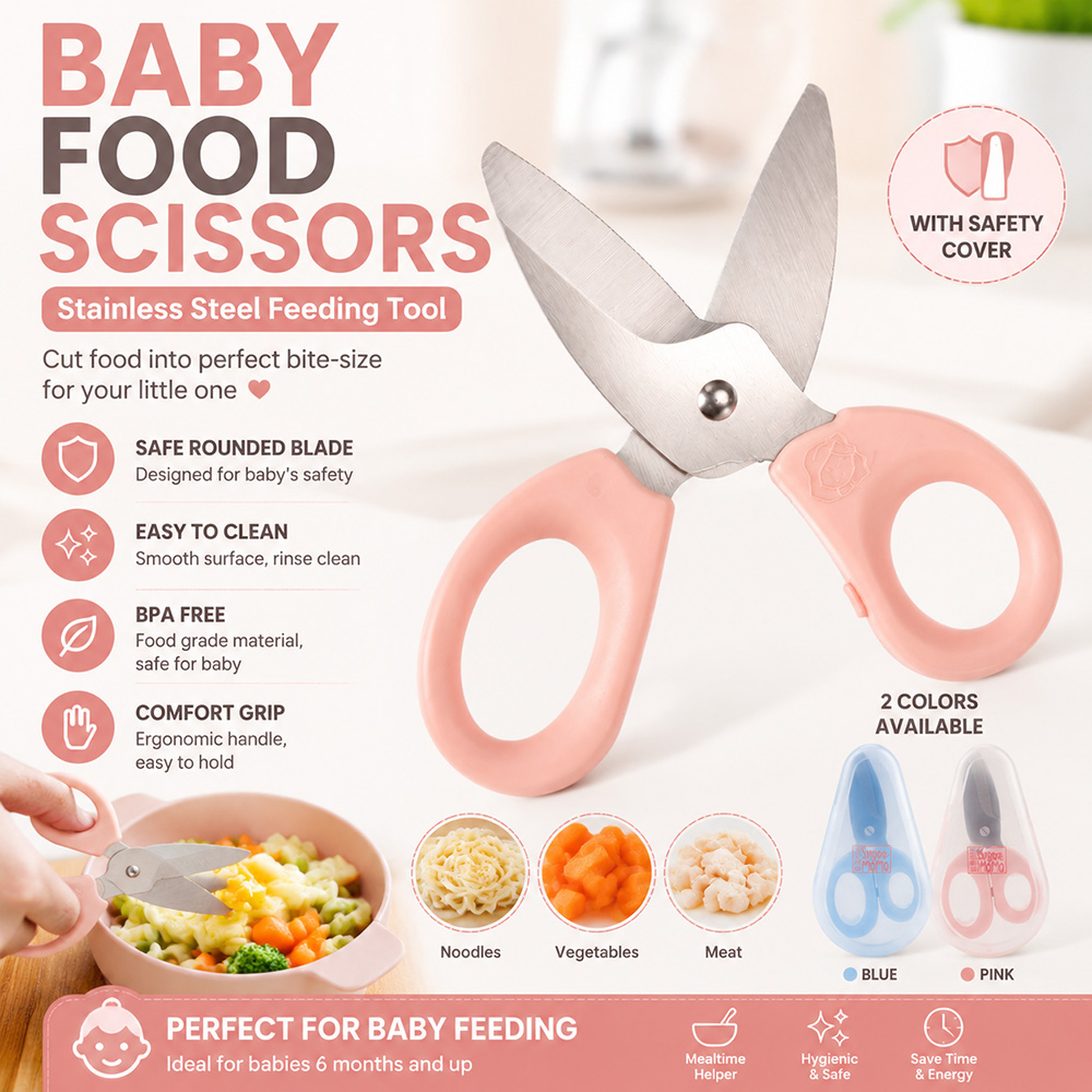กรรไกรตัดอาหารเด็ก สแตนเลส กรร - Baby Food Scissors บทวิจารณ์และราคา